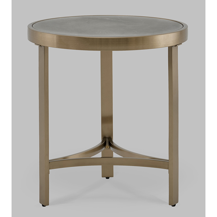 Журнальный столик Адриана D50 серая керамика Stool Group EET-223-BRCG-BNSG