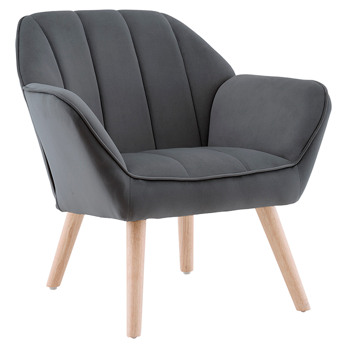 Кресло Руди серый Stool Group QH-2802K HLR-21 dark grey