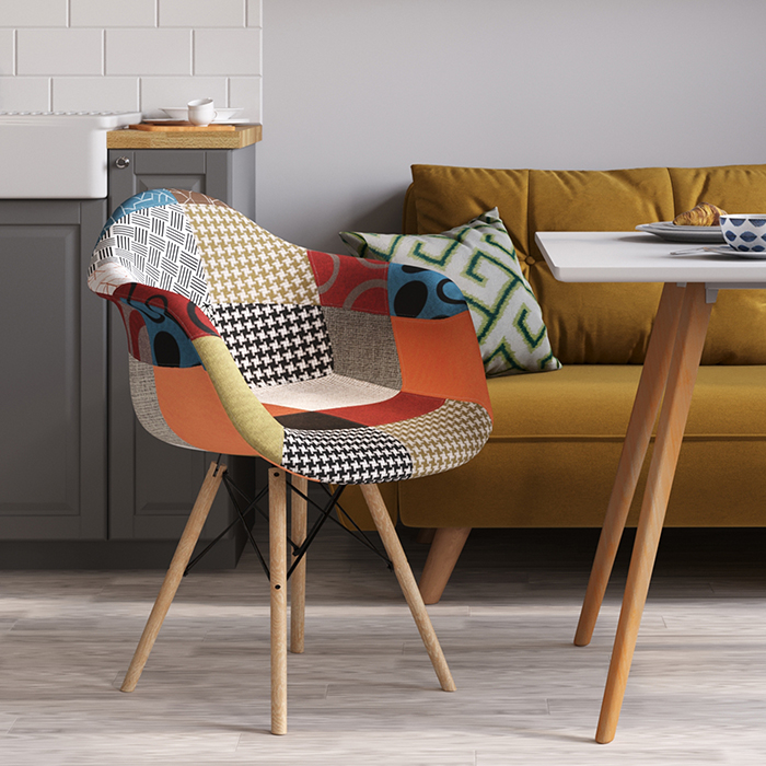 Кресло Eames пэчворк Stool Group Y809