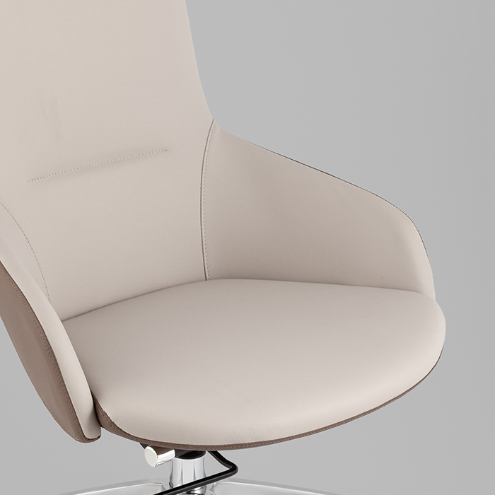 Кресло офисное TopChairs Soulo бежевый/коричневый Stool Group A308-A 8371-6/1