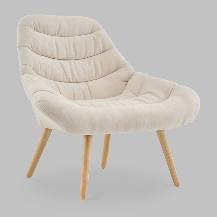 Кресло Олби Страйпс белый Stool Group QH-2805K 263-1 light beige