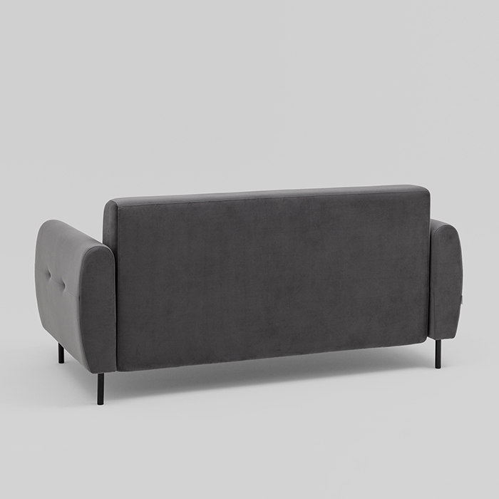 Диван-кровать прямой Барнаби велюр серый Stool Group vd-dv-barnaby-b27