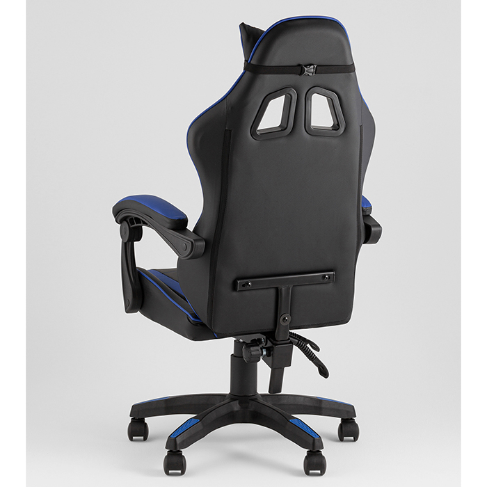 Кресло игровое TopChairs Shadow чёрно-синий Stool Group GF-8079 black+blue