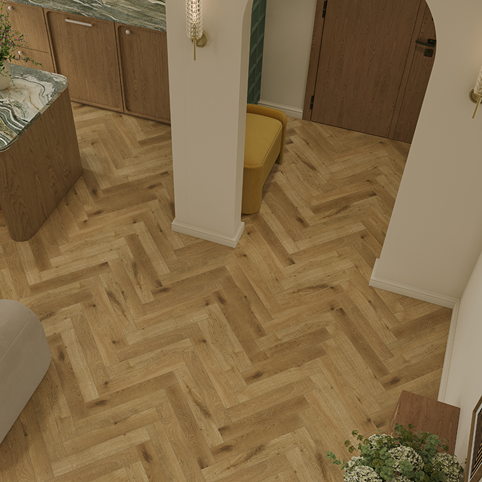 Ламинат Дуб Хайнан Herringbone Elegant Strong Norland LF304-09