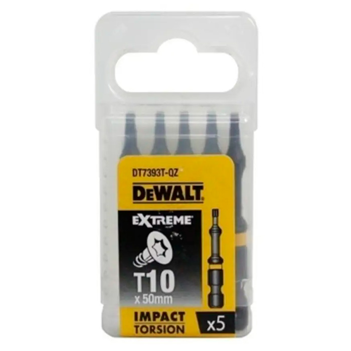 Биты T10 50 мм (5 шт) DeWalt DT7393T-QZ