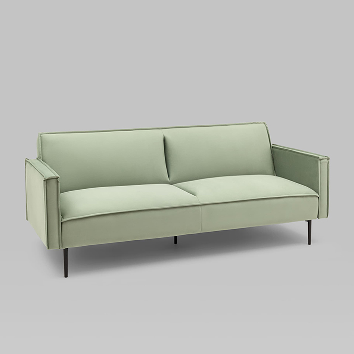 Диван прямой Кассель велюр светло-салатовый Stool Group vd-cassel-vl14