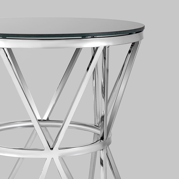 Журнальный столик D50 Вива стекло чёрный Stool Group EET-080