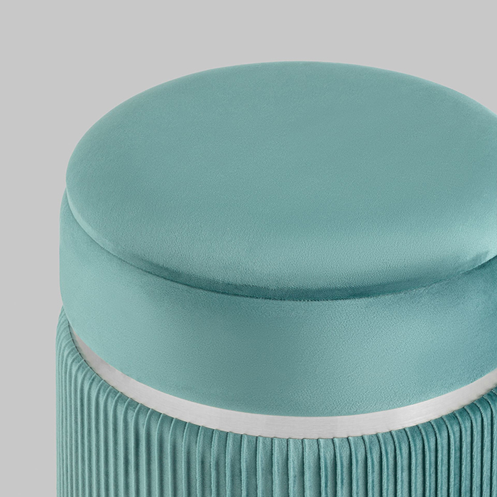 Пуф Миранда с ящиком велюр светло-бирюзовый Stool Group 19B352VA-8167-62