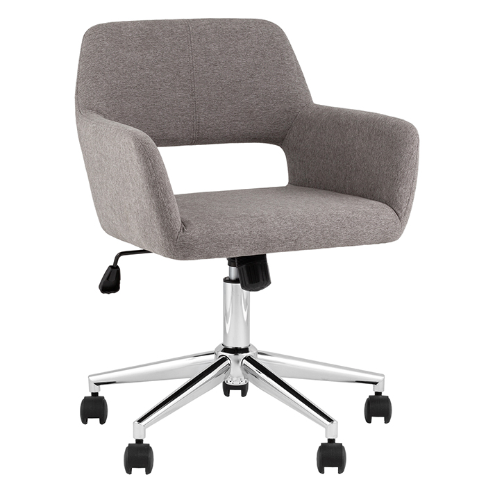 Стул офисный Ross рогожка темно-серый Stool Group Ross CHROME 50-22