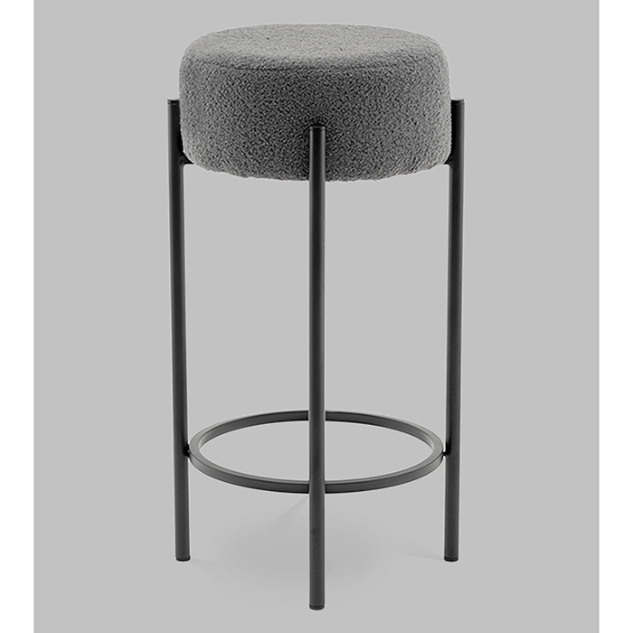 Стул барный Беккет букле тёмно-серый Stool Group SSP 135-86042