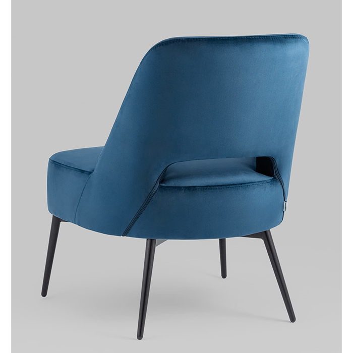 Кресло-лаунж Бостон велюр синий Stool Group vd-boston-b29