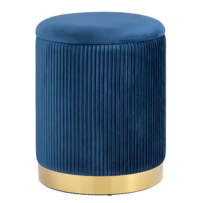 Пуф Шарлотта с ящиком велюр синий Stool Group 19A205VA-8167-69