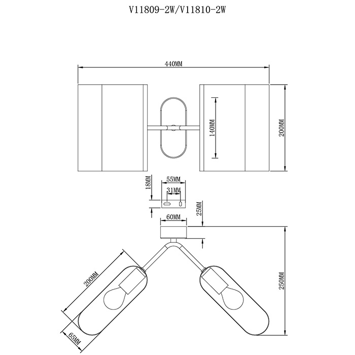 Бра Metalicana Moderli V11810-2W