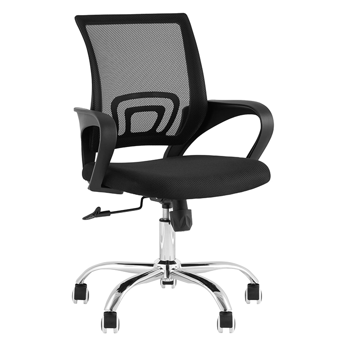 Кресло офисное TopChairs Simple New чёрный Stool Group WH-805 black