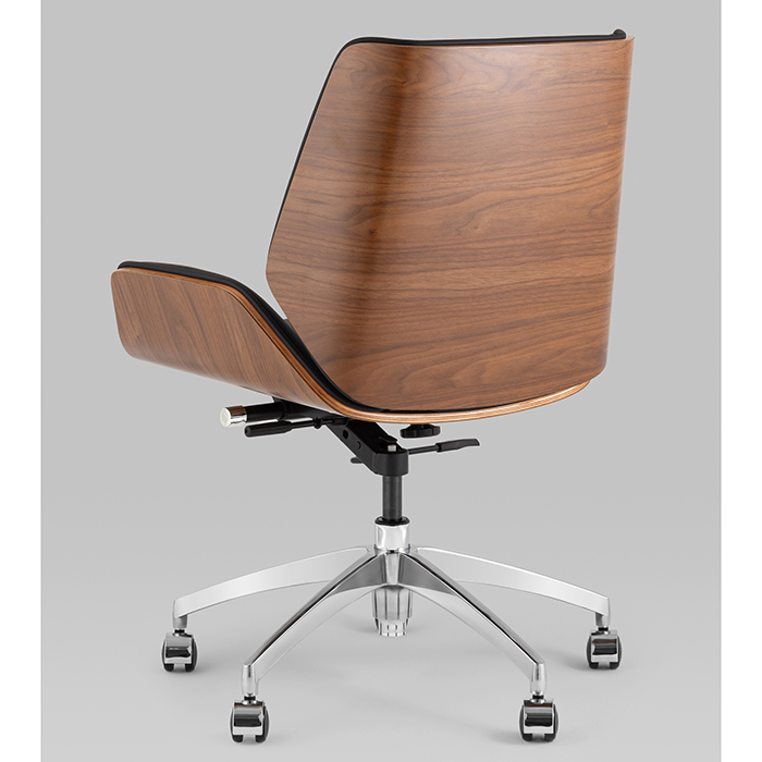 Кресло офисное TopChairs Crown чёрный Stool Group A312-A 8383-29 walnut back