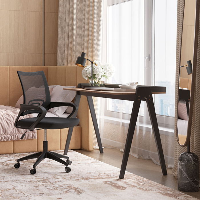 Кресло офисное TopChairs Simple чёрный Stool Group OUE-2501 black