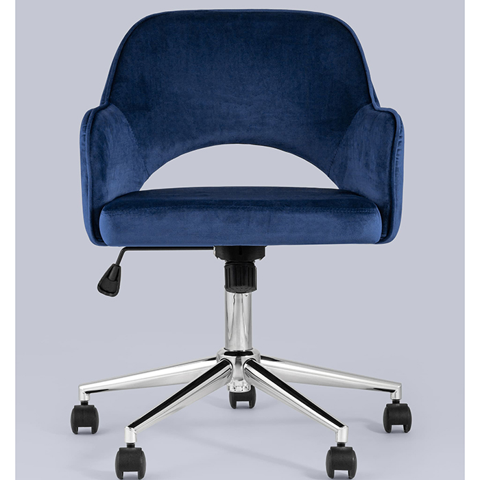 Кресло офисное Кларк велюр синий Stool Group CLARKSON BLUE CHROME