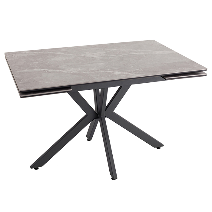 Стол раскладной 120-180х80 см Marmer керамика подстолье антрацит Stool Group AV 2111-1200/800-170110-7016T(C) + AV 2111-7016T(H)