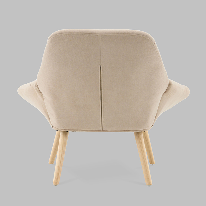 Кресло Олби Страйпс бежевый Stool Group QH-2805K 263-2 dark beige
