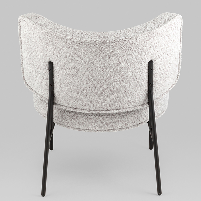 Кресло District Lounge букле светло-серый Stool Group LV-101-S900-01