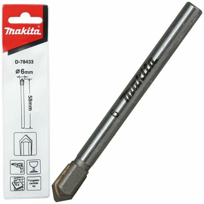 Сверло по стеклу 6 мм GEN2 Makita D-78433