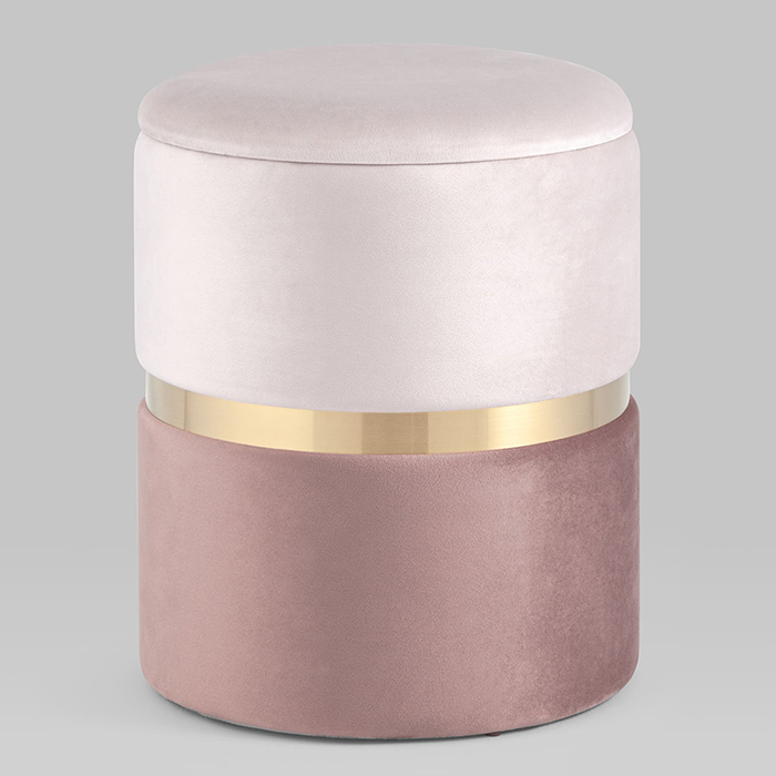 Пуф Кэрри с ящиком велюр розовый Stool Group 19A060VA-8167-33/30