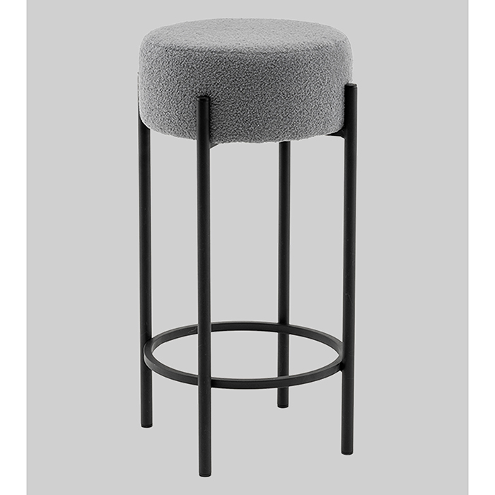 Стул барный Беккет букле светло-серый Stool Group SSP 135-86041