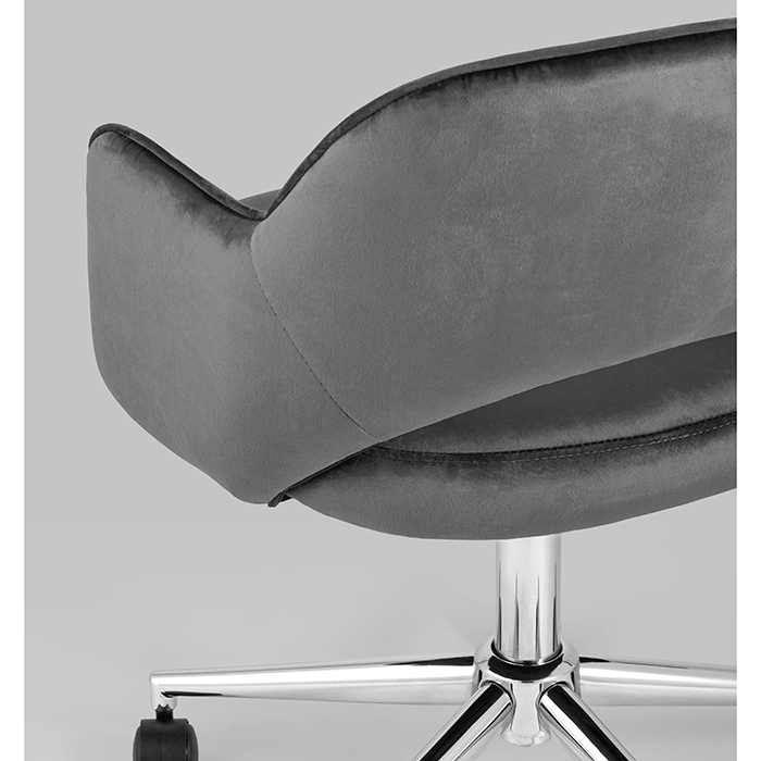 Кресло офисное Кларк велюр серый Stool Group CLARKSON GREY CHROME