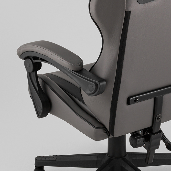 Кресло игровое TopChairs Commander серо-чёрный Stool Group GF-8082 grey+black