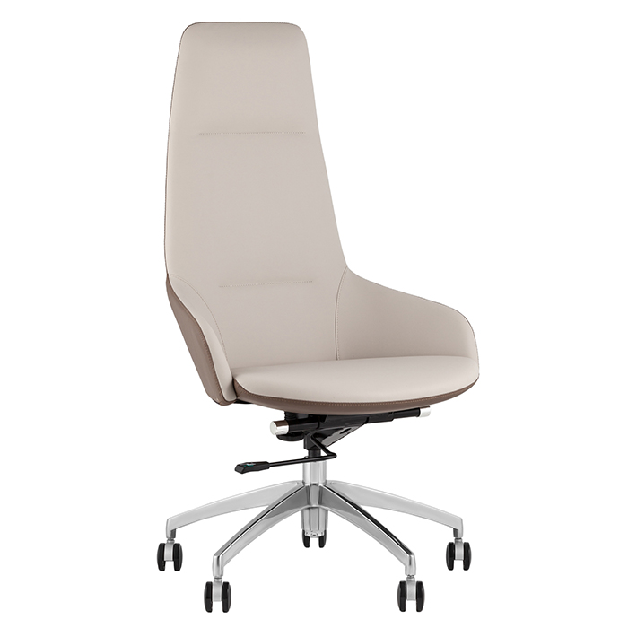 Кресло офисное TopChairs Soulo бежевый/коричневый Stool Group A308 8371-6/1