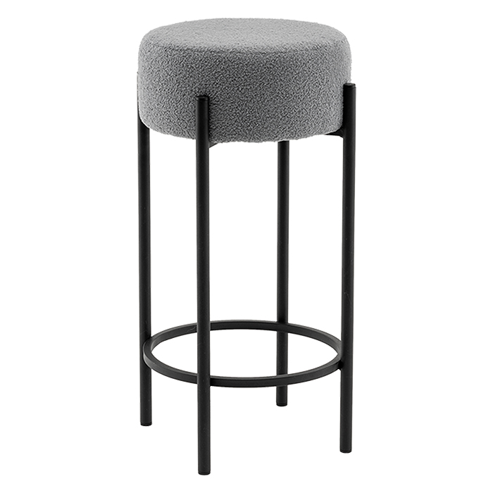 Стул барный Беккет букле светло-серый Stool Group SSP 135-86041