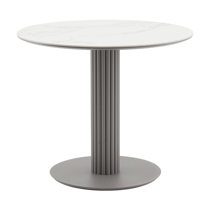 Стол круглый Терралино D90 керамика белый основание белый Stool Group SO 298-86411