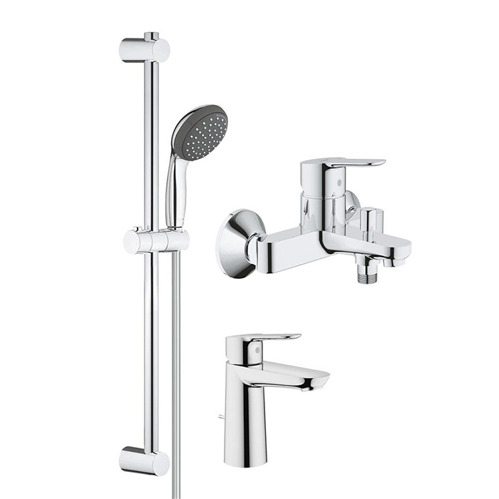Комплект смесителей для раковины, ванны с душевым гарнитуром Start Edge Grohe 120210