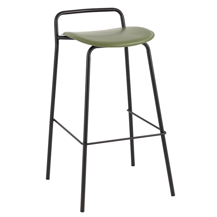 Стул барный Mantis экокожа зелёный Stool Group 9083T army green