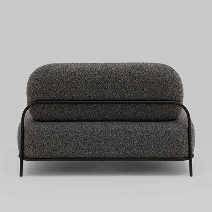 Диван Стоун букле тёмно-серый Stool Group vd-dv-stone-tr-dg