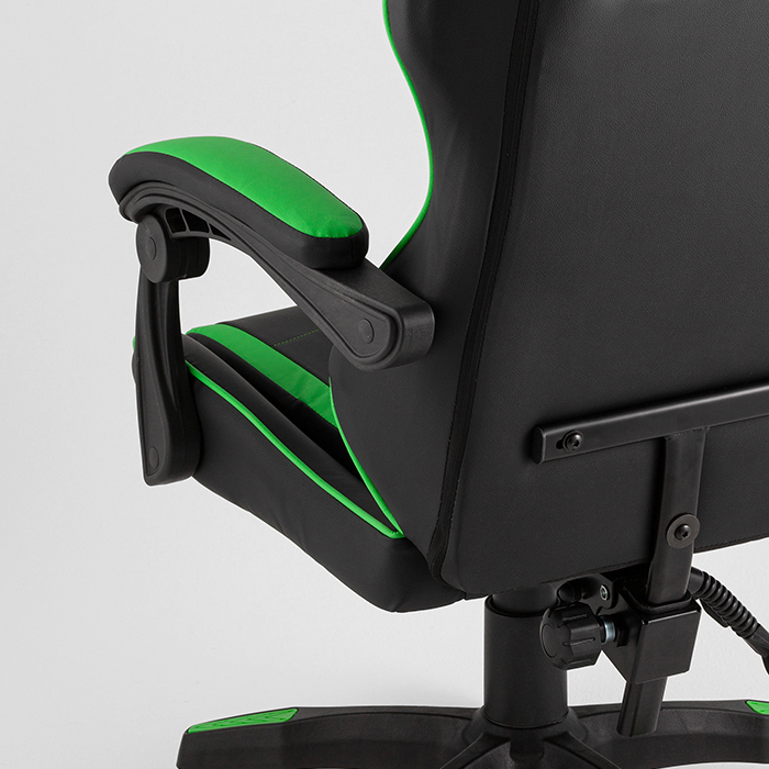 Кресло игровое TopChairs Shadow чёрно-зелёный Stool Group GF-8079 black+green