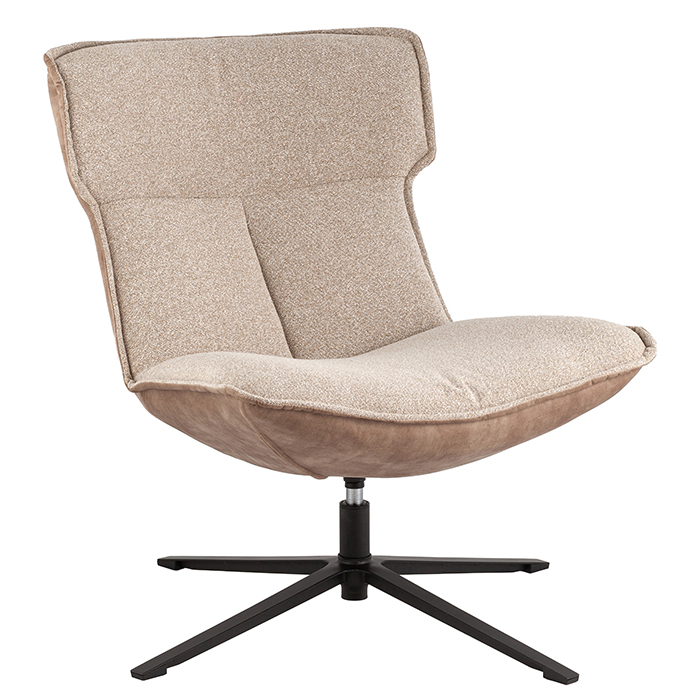 Кресло лаунж Sway бежевый с коричневым Stool Group DM7638 OTE-LAKE120+L.BROWN