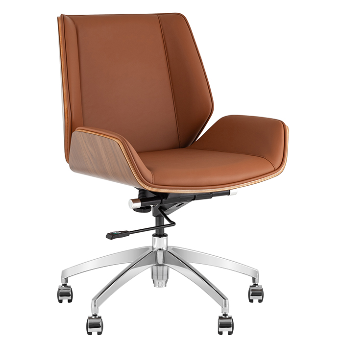 Кресло офисное TopChairs Crown коричневый Stool Group A312-A 8383-14 walnut back