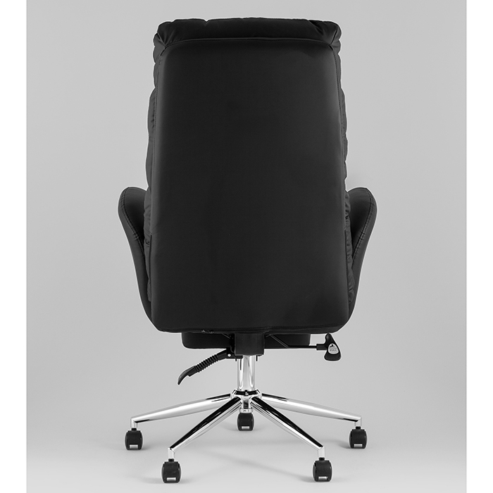 Кресло офисное TopChairs Solid с оттоманкой чёрный Stool Group DD-004-OT NC black