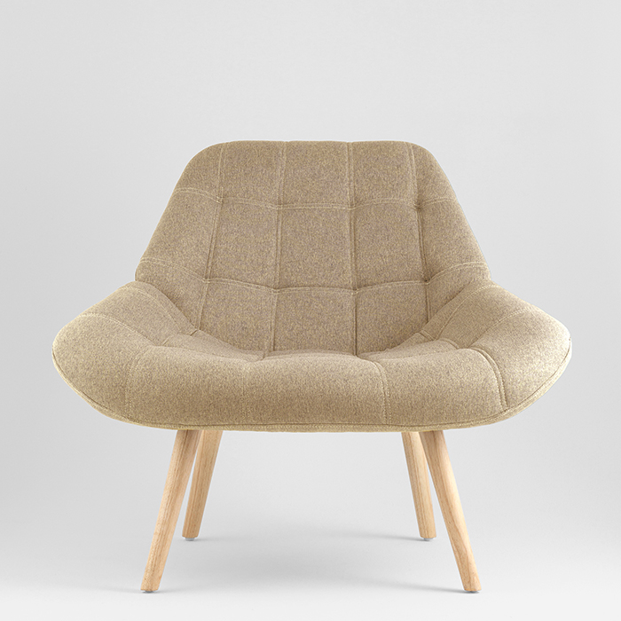 Кресло Олби Квадро бежевый Stool Group QH-8927K 875-3 beige