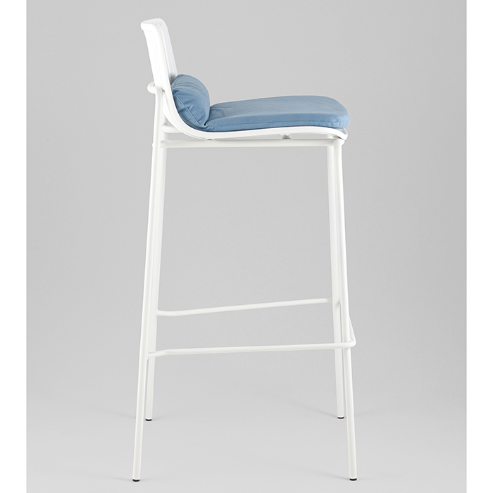 Стул барный Louran с подушкой белый Stool Group D-012H-75 white