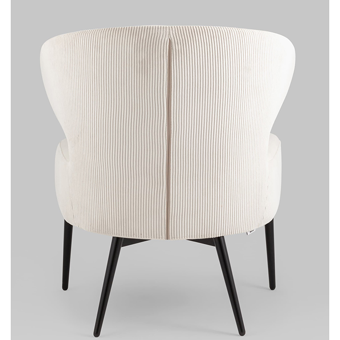 Кресло-лаунж Royal Stripes велюр молочный Stool Group vd-royal-v000-vl01