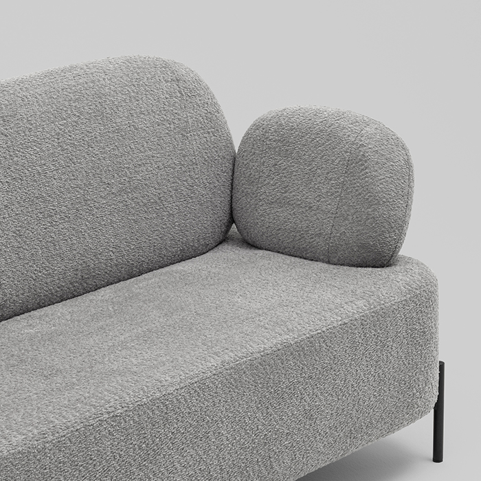 Диван Кэнди букле светло-серый Stool Group vd-dv-candy-cm82