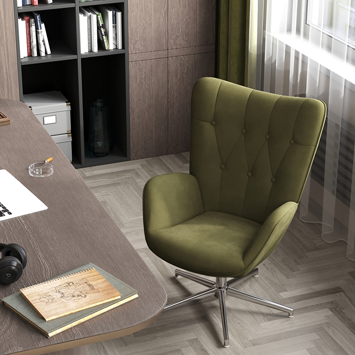 Кресло регулируемое Филадельфия замша хаки Stool Group FUCHS HY-53