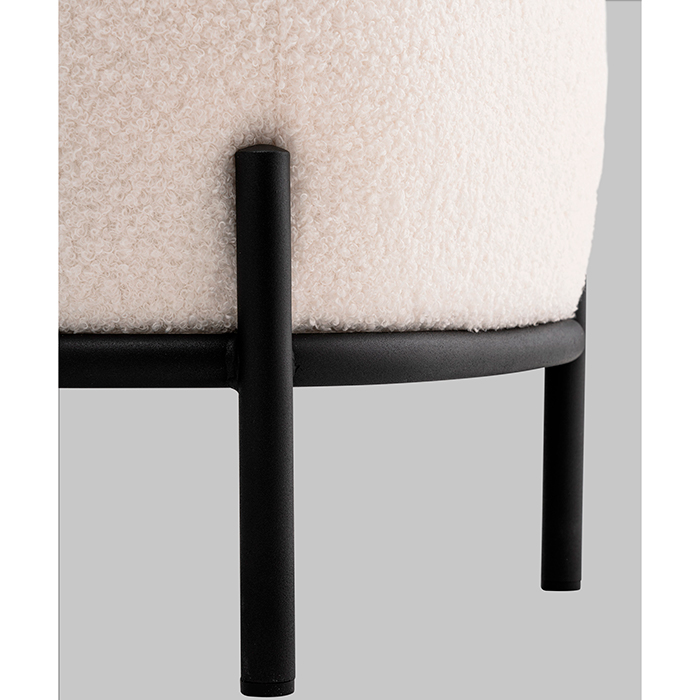 Пуф Стоун букле Fluffy молочный Stool Group vd-pf-stone-fl-milk