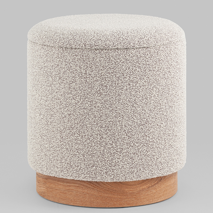 Пуф с ящиком Холли S букле бежевый Stool Group 21B810BCB-M BCB-2