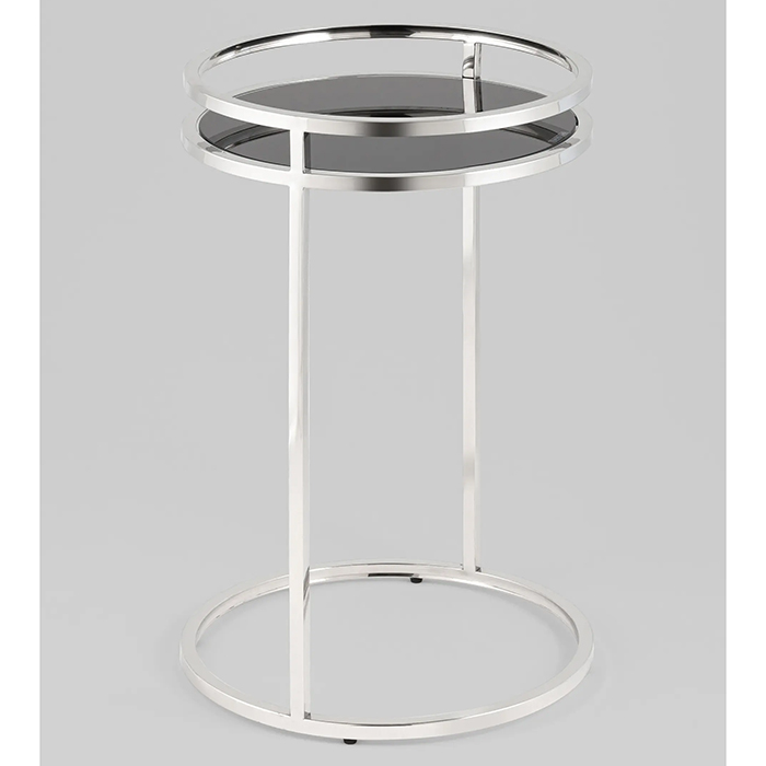 Журнальный столик Гестия 41х60 стекло чёрный Stool Group EET-079