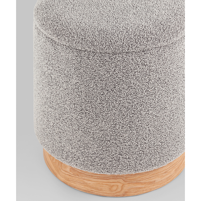 Пуф с ящиком Холли S букле серый Stool Group 21B810BCB-M BCB-10