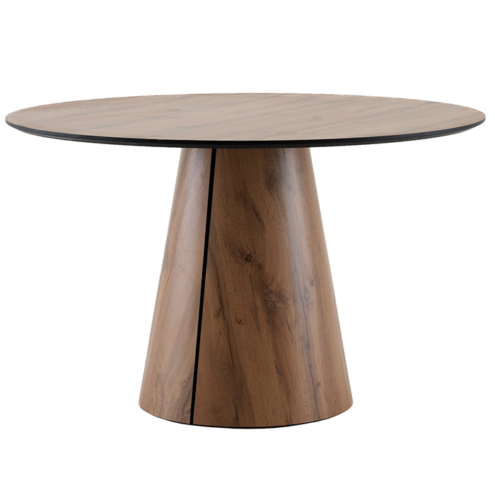Стол круглый Стивенсон D120 HPL дуб вотан Stool Group AV 1319-1200-2052(C) + AV 1319 (1000/1200)-2052-9005(H)