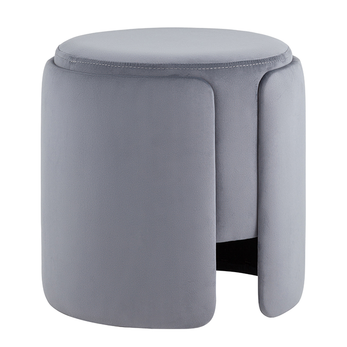 Пуф Taks велюр серый Stool Group LV-108-H14